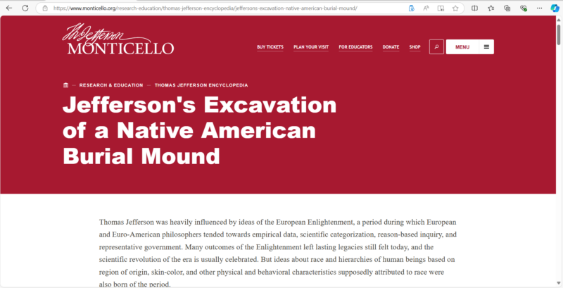 Screenshot Thomas Jeffersom